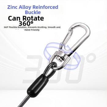 Qianrui Automatikusan visszahúzódó TPU + acélhuzalos anti-vesztés horgászbothoz, ötvözet kettős csattal