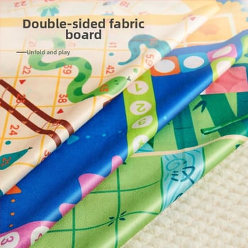 Mideer Milu Gyermekek repülő sakk társasjáték logikai gondolkodás fejlesztéséért – lotus figurák, textil sakkmező, hordozható dizájn, oktató játék