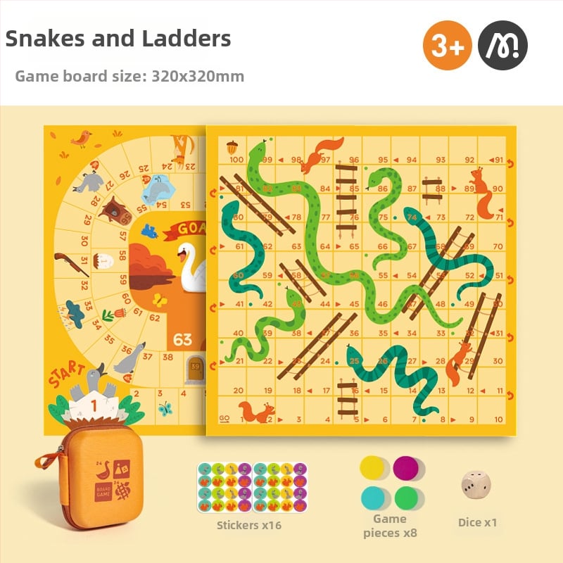 Mideer Milu Gyermekek repülő sakk társasjáték logikai gondolkodás fejlesztéséért – lotus figurák, textil sakkmező, hordozható dizájn, oktató játék