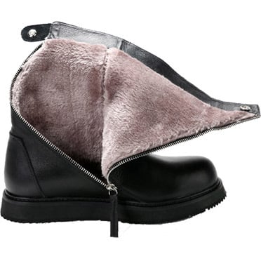 Martin csizmák – valódi bőr (első réteg marhabőrből), koreai stílus, kerek orr, oldalsó cipzár, középmagos klínos sarok 3-5 cm