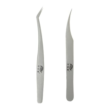 Szempilla csipesz – magas precizitású graftoláshoz, delfin-klipsz, fém eszközök készlet