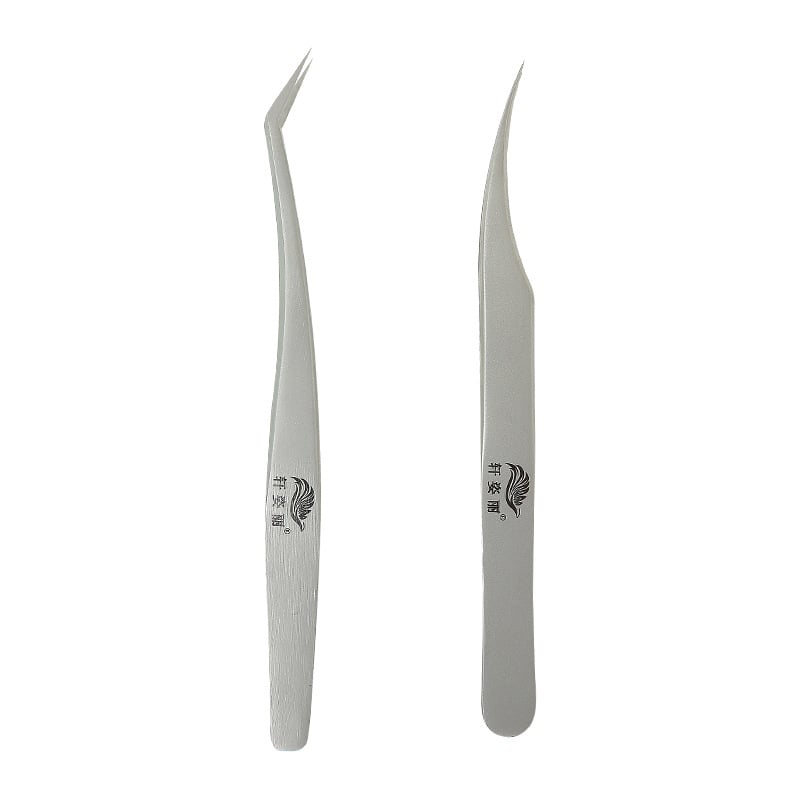 Szempilla csipesz – magas precizitású graftoláshoz, delfin-klipsz, fém eszközök készlet