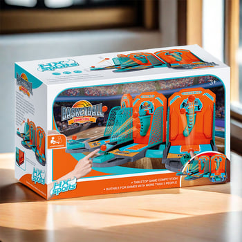 Asztali kosárlabda játék beltérre – beltéri oktatási játék, műanyag; 4–6 éveseknek; hordozható ajándékdoboz (Anyag: műanyag; Kor: 4–6; Funkció: asztali játék; Csomagolás: hordozható ajándékdoboz; Szülő-gyermek kommunikáció)