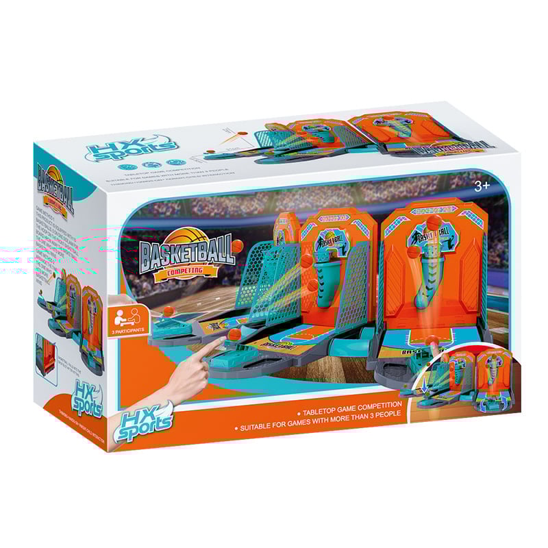 Asztali kosárlabda játék beltérre – beltéri oktatási játék, műanyag; 4–6 éveseknek; hordozható ajándékdoboz (Anyag: műanyag; Kor: 4–6; Funkció: asztali játék; Csomagolás: hordozható ajándékdoboz; Szülő-gyermek kommunikáció)