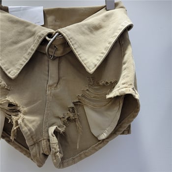 Női vintage repesztett farmernadrág, magas derék, széles lábú, 70–80% pamut, 3/4 hossz.