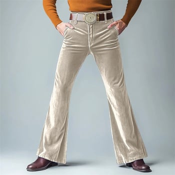 Férfi slim-fit nadrág bársonyos hatású, enyhén bővülő szár, poliészter, bankett használatra