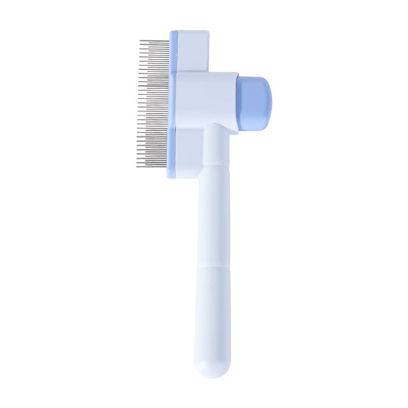 Önkitisztító gondozási fésű macskák és kutyák számára, egyenes sorban sűrű fogakkal — ABS + acél tűk, LB-095529