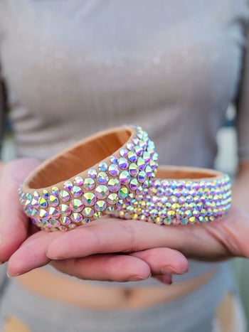 Βραχιόλι Belly Dance με στρας – Ανοικτό βραχιόλι διαμαντοειδών λίθων για ενήλικη χορεύτρια