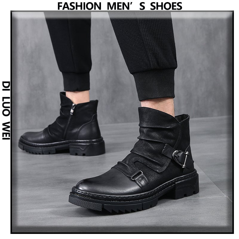 Dilloway Martin bakancsok, elsőréteges marhabőrből, gumitalp, oldalsó cipzár, belső bélés valódi bőrből