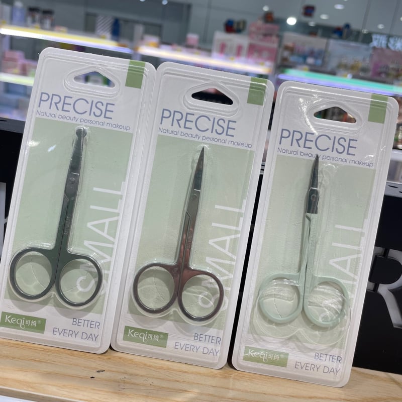 Keqi Rozsdamentes Acél Szemöldök- és Ápoló Olló Készlet — Szemöldökolló, Orrszőr Olló, Hegyes Végű Olló, Hordozható