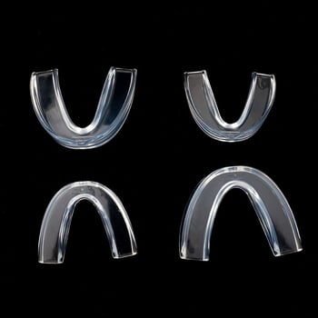 Átlátszó fogvédő edzéshez a futballhoz és a kosárlabdához – Anyag: Gumi; Védett részek: Fogak; Alkalmas: Univerzális; Sportok: Labdarúgás, Kosárlabda, Boksz