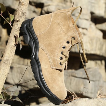 Munkás téli pamut csizma – felsőrész marhabőr, gumírozott talp, kerek orr, belső gyapjú, talpbetét juhgyapjú