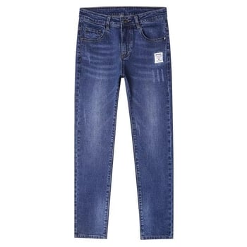 Férfi farmer, egyenes szabású, középmagas derék, cipzár, mikroelasztikus