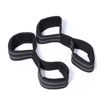 Figure-8 csuklóvédő öv súlyemeléshez, csúszásmentes, poliészter, felnőtteknek, deadlift és fitnesz