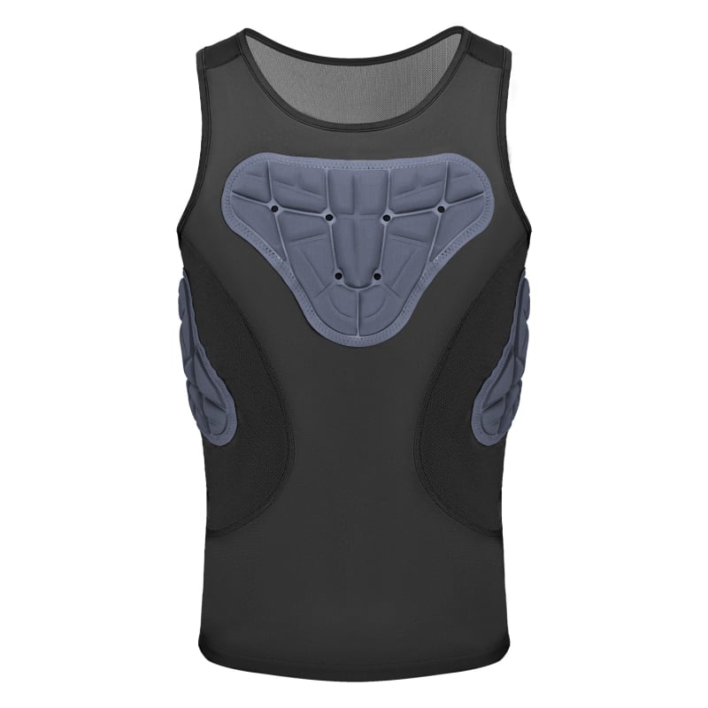 Kombinált sportvédő mellény szivacsos párnázással felnőttek számára; derékvédelem; alkalmas futballra, kosárlabdára, rögbire, baseballre és síelésre