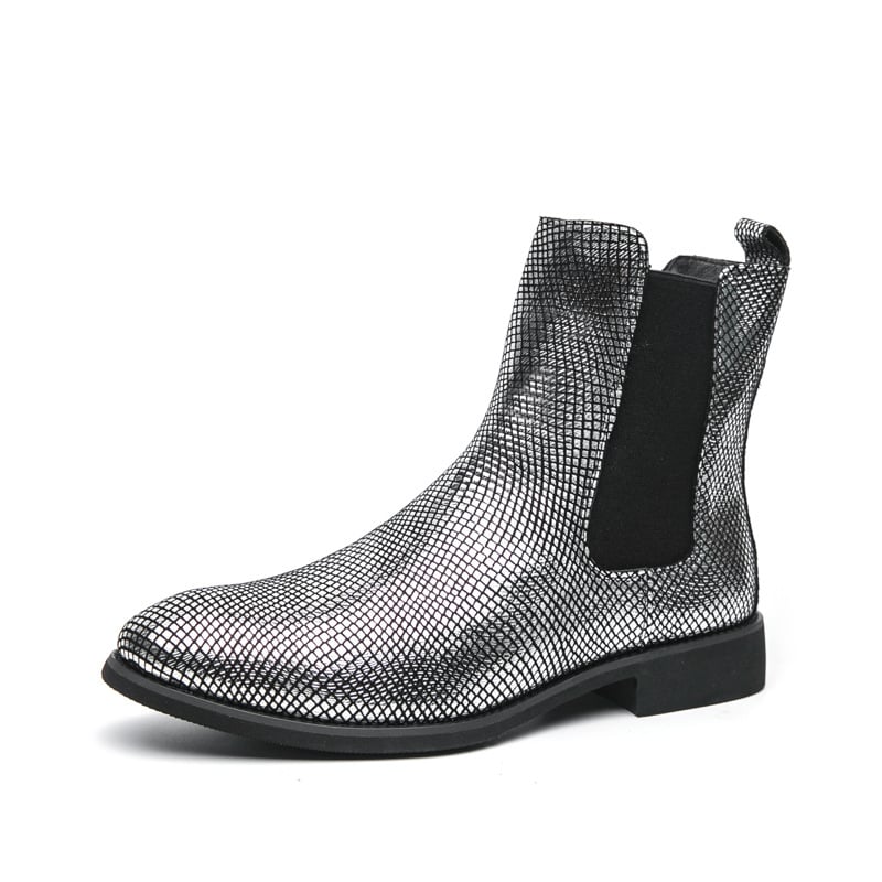 Férfi Martin csizmák, magas szárú, vízálló, PU felsőrész, hegyes orr, gumírozott talp