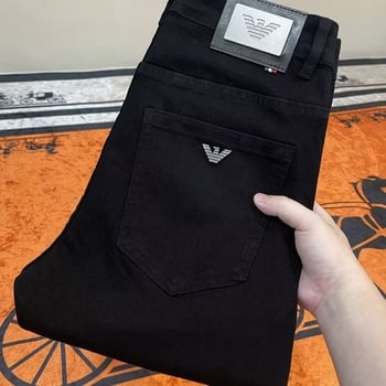 Férfi Slim-Fit stretch denim farmer, középmagasságú derekú, több zseb, 50–70% pamut