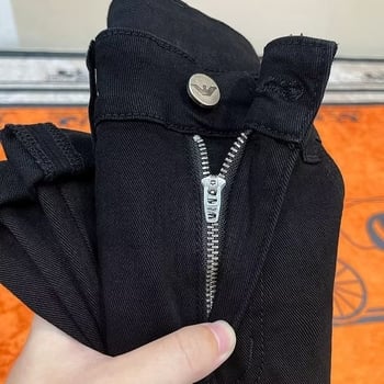 Férfi Slim-Fit stretch denim farmer, középmagasságú derekú, több zseb, 50–70% pamut