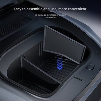 Bjbt elülső csomagtartó elválasztó Tesla Model Y-hez – TPES anyag, Modell: Divider, Engedélyezett magánmárka