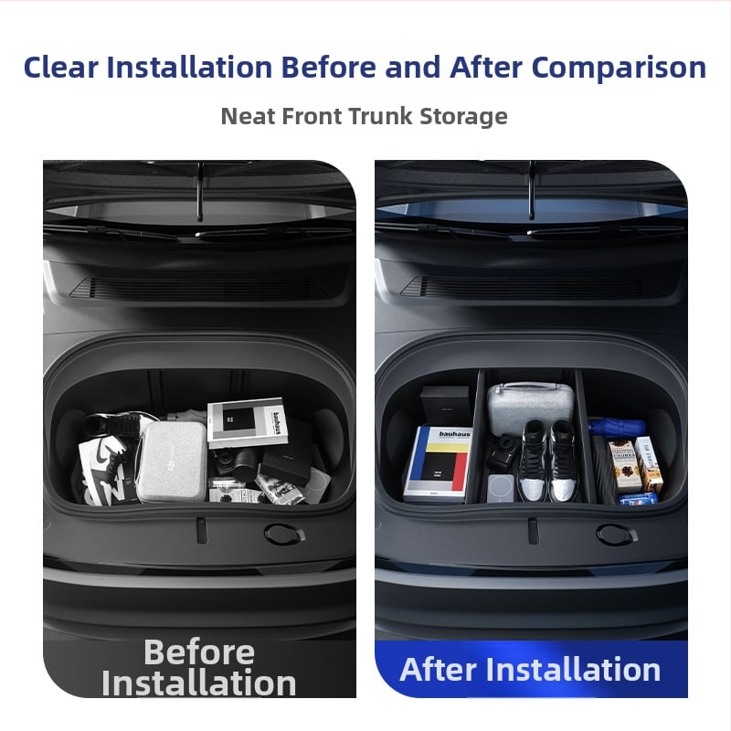 Bjbt elülső csomagtartó elválasztó Tesla Model Y-hez – TPES anyag, Modell: Divider, Engedélyezett magánmárka