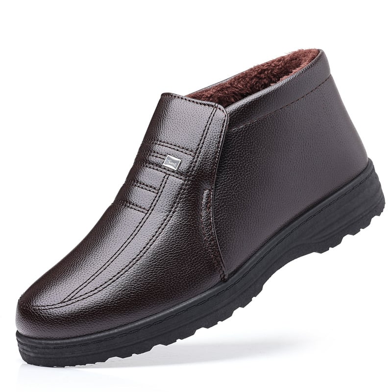 Téli magas szárú pamut csizma plüss béléssel, vastított PU felsőrésszel és injekciós formázott talppal