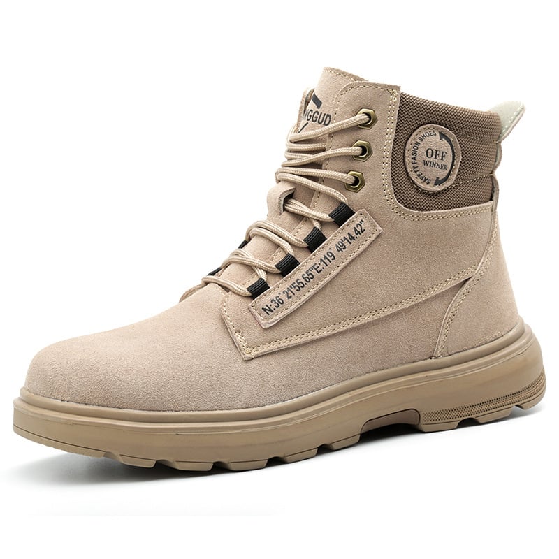 Magas szárú velúr védőcsizma ütésálló, áthatolás elleni védelem, szigetelt és csúszásmentes, acélorrú