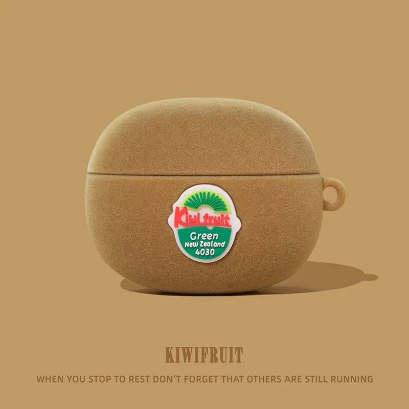 AirPods Pro 3 védőtok, kiwi dizájn, szilikon, rajzfilm stílus, lenyomat