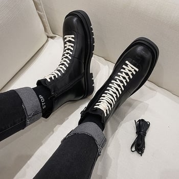 Férfi magas talpú csizma Martin stílusban, gumitalp, csúszásmentes, kopásálló, varrott konstrukció, egész évben viselhető