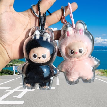 Labubu 4. generációs védőtok vinil babához, átlátszó akrilhéj, ultra-átlátszó, testre szabható