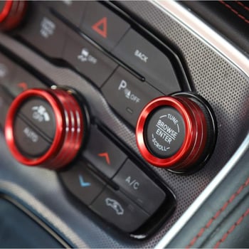 Alumíniumötvözetből készült dekoratív AC-gombgyűrű Challenger, Dodge Grand Cherokee és Durango modellhez (2015–2022) – XC-ZST13