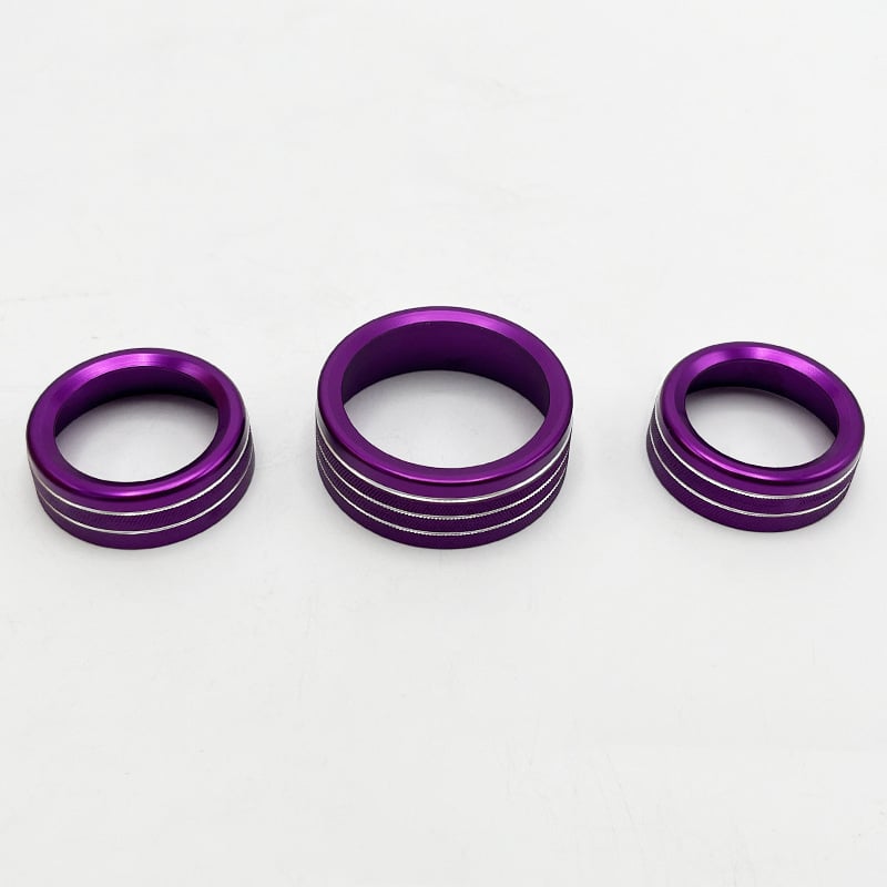 Alumíniumötvözetből készült dekoratív AC-gombgyűrű Challenger, Dodge Grand Cherokee és Durango modellhez (2015–2022) – XC-ZST13