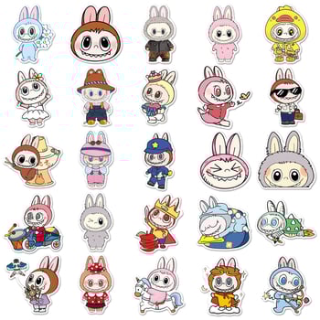 Labubu graffiti matricák, 50 lap, rajzfilmsorozat, aranyos stílus, offset nyomtatás, 30 g