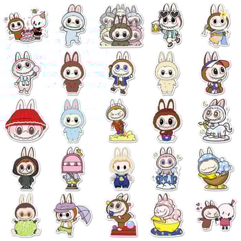 Labubu graffiti matricák, 50 lap, rajzfilmsorozat, aranyos stílus, offset nyomtatás, 30 g