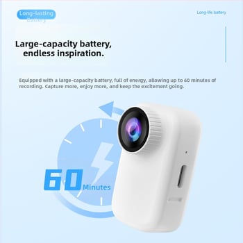 GO3 akciókamera - 4K 30fps, 1,5 hüvelykes LCD, TF-kártya tárolás, ABS ház, 2 órás akkumulátor