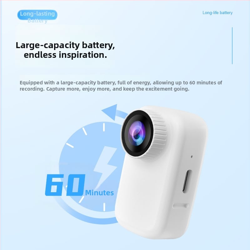 GO3 akciókamera - 4K 30fps, 1,5 hüvelykes LCD, TF-kártya tárolás, ABS ház, 2 órás akkumulátor