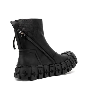 Martin bakancs férfiaknak, első réteg marhabőr felsőrész, gumitalp, oldalsó cipzár, középmagas 3–5 cm