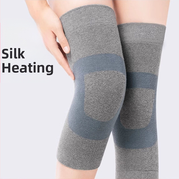 H&Y Hodvábny kolenný ochranný návlek s slučkou – zimné teplé hrubé ochranné pre dospelých, jar 2025, materiály: bambusové vlákno, hodváb, spandex, nylon