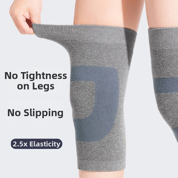 H&Y Hodvábny kolenný ochranný návlek s slučkou – zimné teplé hrubé ochranné pre dospelých, jar 2025, materiály: bambusové vlákno, hodváb, spandex, nylon