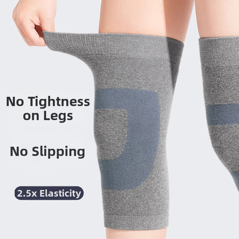 H&Y Hodvábny kolenný ochranný návlek s slučkou – zimné teplé hrubé ochranné pre dospelých, jar 2025, materiály: bambusové vlákno, hodváb, spandex, nylon