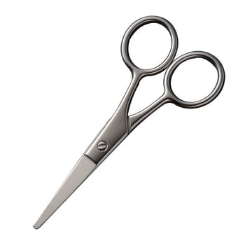 Rozsdamentes acélból készült szemöldök-, orr- és szakállolló, kerek fejű kivitel