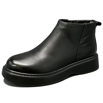 Férfi Chelsea csizmák ősz-télre vastag talppal, felsőrész első réteg marhabőrből, oldalsó cipzár, belső bélés első réteg disznó bőrből, talp habból