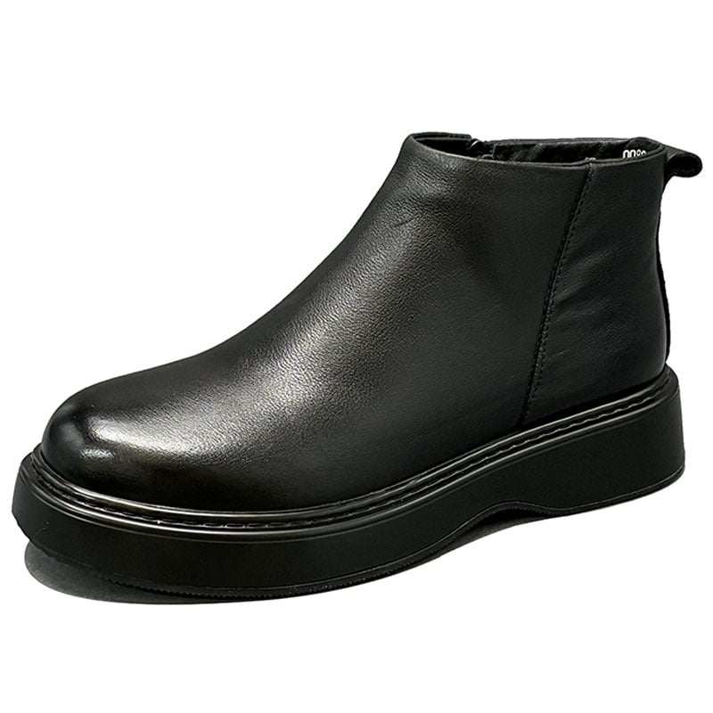 Férfi Chelsea csizmák ősz-télre vastag talppal, felsőrész első réteg marhabőrből, oldalsó cipzár, belső bélés első réteg disznó bőrből, talp habból