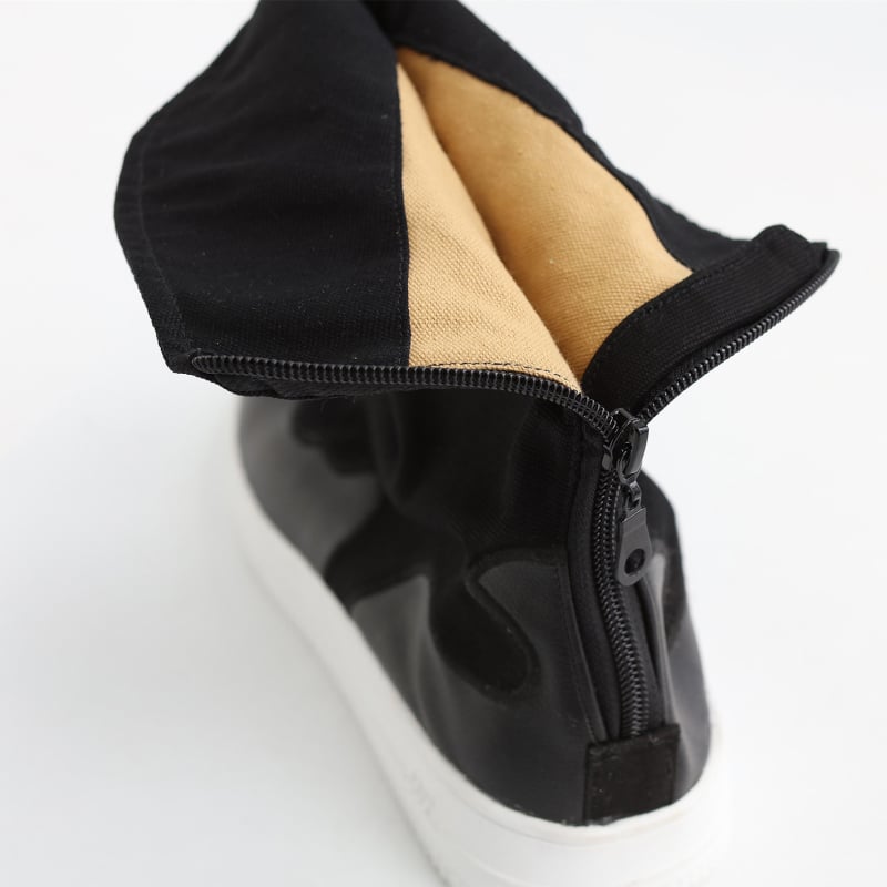 Férfi vászonból készült hímzett bakancs virágmintával, gumitalp, alacsony sarok, téli viselet