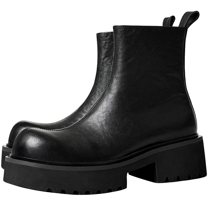 Martin bakancs férfiaknak 6 cm-es magasság-növeléssel, vastag sarka, oldalsó cipzár, felső rész első osztályú marhabőr, talp gumi-hab