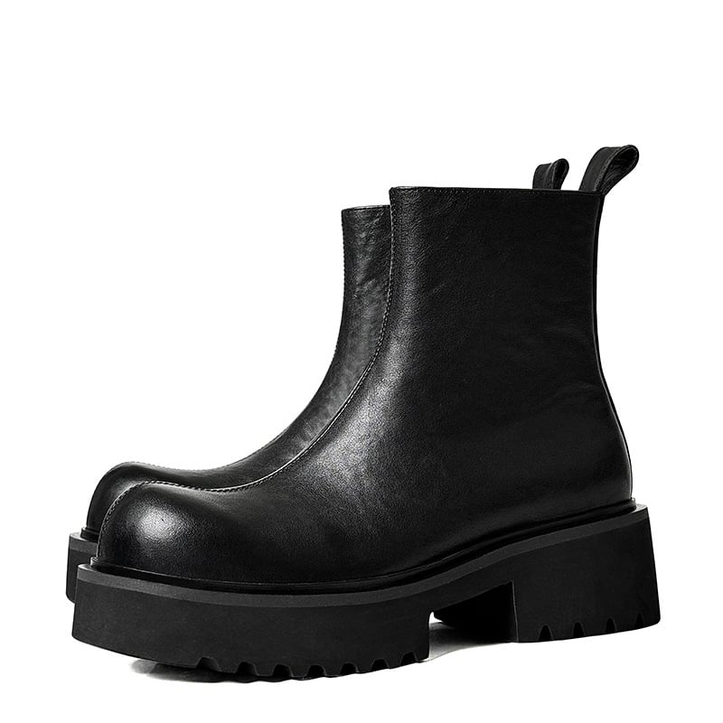 Martin bakancs férfiaknak 6 cm-es magasság-növeléssel, vastag sarka, oldalsó cipzár, felső rész első osztályú marhabőr, talp gumi-hab