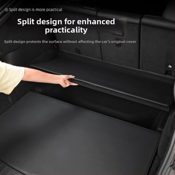 Tesla Model 3/Y PU bőrös csomagtartó matrac, ragasztásos telepítés, márka N3, logó nyomtatása engedélyezett, autó belső matrica