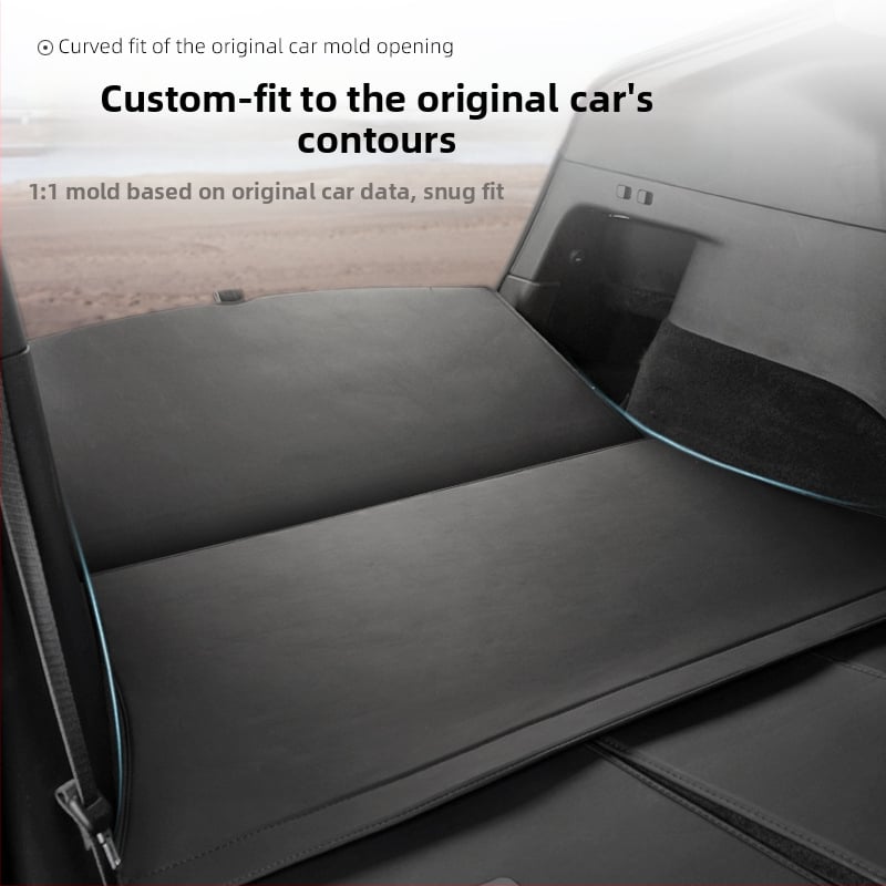 Tesla Model 3/Y PU bőrös csomagtartó matrac, ragasztásos telepítés, márka N3, logó nyomtatása engedélyezett, autó belső matrica