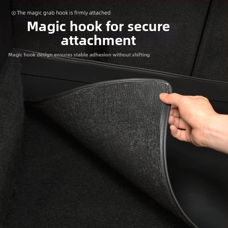 Tesla Model 3/Y PU bőrös csomagtartó matrac, ragasztásos telepítés, márka N3, logó nyomtatása engedélyezett, autó belső matrica