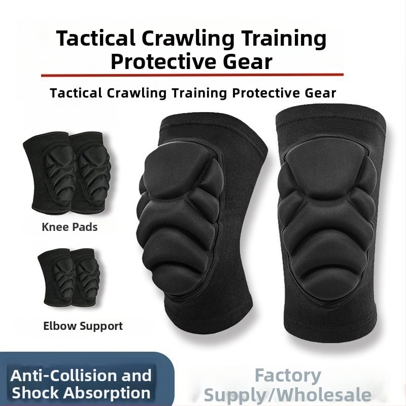 Bingao Taktikai térd- és könyökvédő készlet – Spandex és szivacs anyaggal, univerzális használatra a jóga során