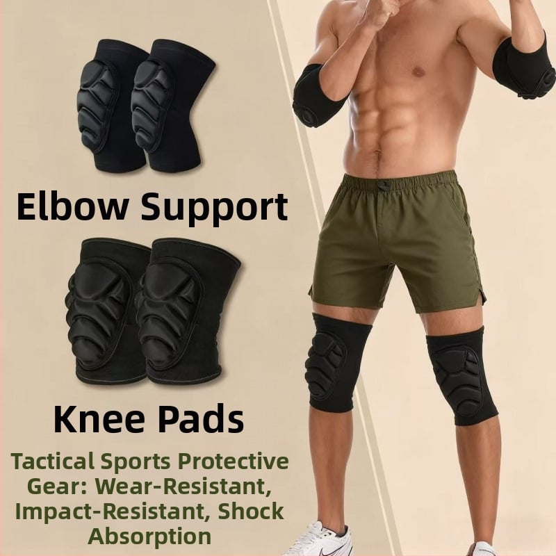 Bingao Taktikai térd- és könyökvédő készlet – Spandex és szivacs anyaggal, univerzális használatra a jóga során